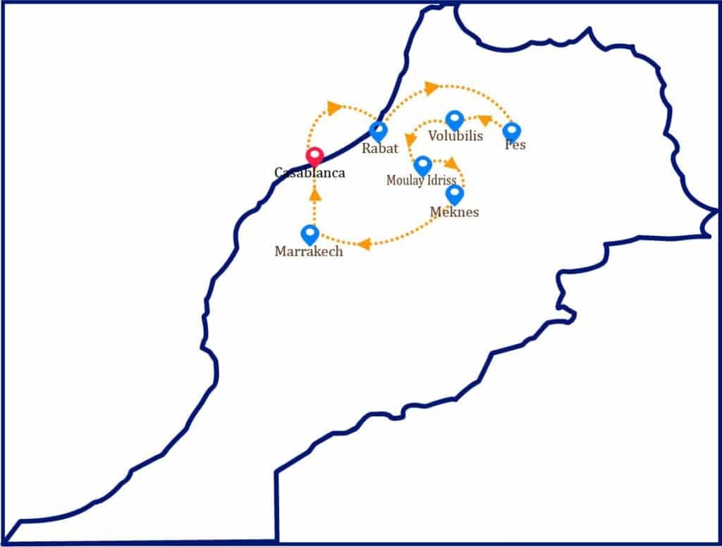 8 Days Imperial Cities Tour from Casablanca